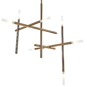 GR001 Pendente Malagueta Dourado E Branco 93x100cm 8xG9