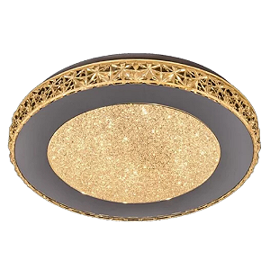 Plafon Led 28cm 12W 1000Lm 3000K Acrilico Dourado DCX00342D
