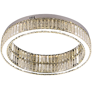 Plafon Led 60cm 24W 2400Lm 3000K Inox Cromado DCX00830D