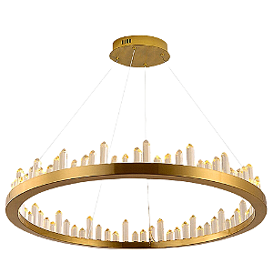 Pendente Led Roca 80x11cm 36W 2160Lm 3000K Dourado BC003G
