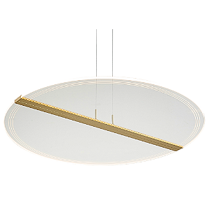 Pendente Led Friso 66x2cm 35W 1750Lm 3000K Dourado BD006