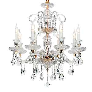 Pendente Elysee 72x78cm 8xE14 Vela Dourado BK5308