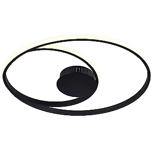 Plafon Led Órbita 54x2cm 35W 2060Lm 3000K Preto GD007SB