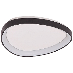 Plafon Led Bio 42x5,8cm 36W 2340Lm 3000K Preto Branco BIO1PS01PT042