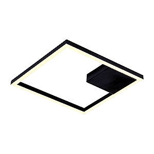 Plafon Led Tec 30W 3000K 1790Lm 40x40x4Cm Preto IP20 GD014B