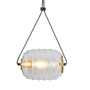 Pendente Lamparina E27 20,3x31,5x20,3Cm Dourado IP20 HC013