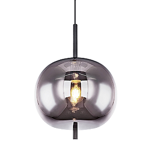 Pendente Três E27 30x42,5Cm Preto Vidro Fume IP20 HC016