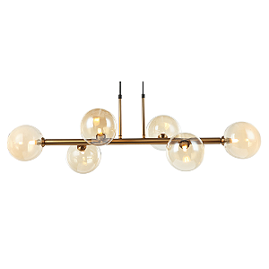 Pendente Abaporu 6xG9 Champanhe 95x31x28Cm Bronze IP20 HL003G