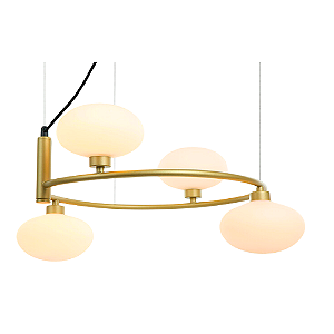 Pendente Samba 4xG9 Branco 41,5x22Cm Dourado IP20 HL012S