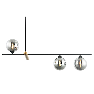 Pendente Bambu 3xG9 Bronze 19x80x29Cm Preto IP20 HL017SB