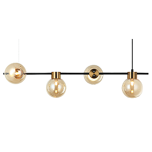 Pendente Tutu 4xG9 Dourado 28,5x84x20Cm Preto IP20 HL027P