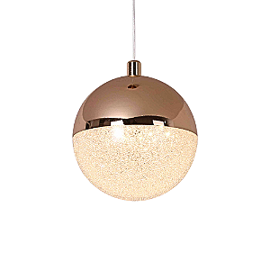 Pendente Led Luna Media 6W 3000K 300Lm 12x13Cm Dourado IP20 HM003