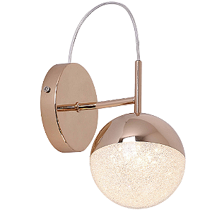 Arandela Parede Led Luna Media 6W 3000K 300Lm 12x18x27,5Cm Dourado IP20 HM004