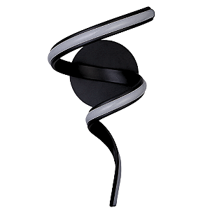 Arandela Parede Led Fluire 12W 3000K 720Lm 30x20x40Cm Preto IP20 RE007B