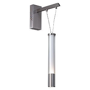 Arandela Parede Led Água 7W 3000K 400Lm 23x7x54Cm Niquel IP20 RE016