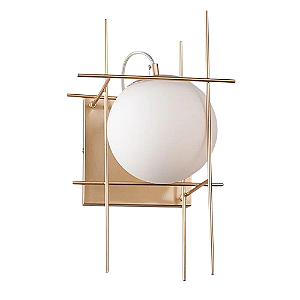 Arandela Parede Dix G9 21,5x21x35Cm Dourado IP20 RE018G
