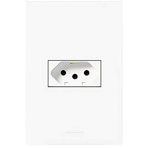 Conjunto Placa 4x2 Com Tomada 10A Branco 85055