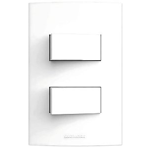 Conjunto Placa 4x2 Com 2 Interruptores Simples 10A 250V Branco 85039