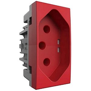 Modulo Tomada 2P+T 250V Vermelha 85022