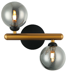 Arandela Bambu 15cmx24cmx27cm 2xG9 Halopin Max 25W Preto Bronze HL022SB