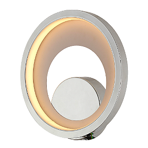 Arandela Led Loop 10W 3000K 330Lm 22cmx5,2cm Cromado Branco HM006CR