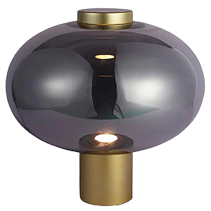 Abajur Led Mirage 1W 3000K 300Lm 36cmx35cm Dourado Fume HM015GS