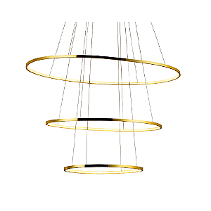 Pendente Led Birdie 39W 3000K 3000Lm 50cmx80cmx42cm Dourado KW004G