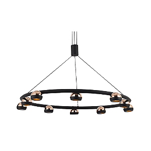 Pendente Led Oto 5W 3000K 2400Lm 82cmx6cm Rose Gold KW005