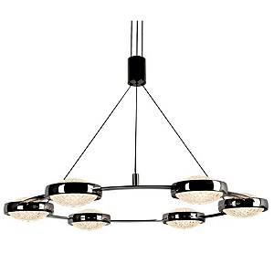 Pendente Led Beep 7,5W 3000K 2300Lm 66cmx6cm Preto KW010CN