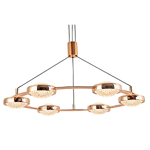 Pendente Led Beep 7,5W 3000K 2300Lm 66cmx6cm Dourado KW010G
