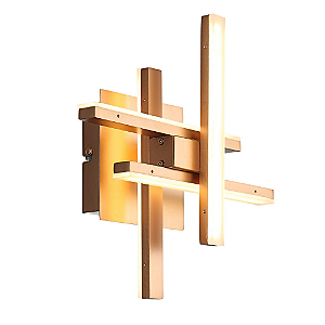 Arandela Led Tom 20W 3000K 600Lm 26cmx26cmx12cm Dourado LR002