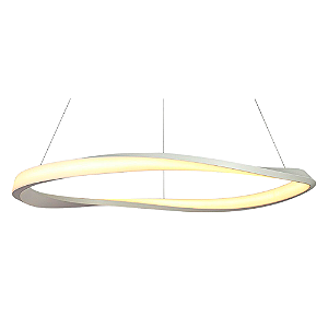 Pendente Led Mobius 36W 3000K 2880Lm 80cmx3cm Branco MOB1PD01BR080