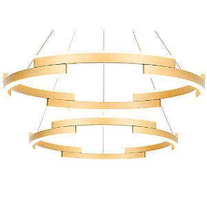 Pendente Led Match Dourado 60cmx3,5cm 80W 3000K 4800Lm MV002