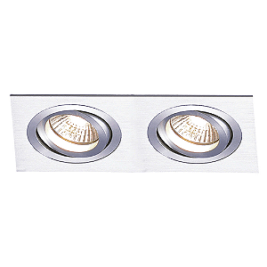 Spot Ecco Embutir 2xE27 Par20 Max 50W Prata NS5202A