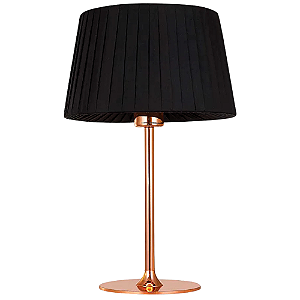 Abajur Baju 25cmx40cm 1xE27 Bulbo Max 40W Cobre Preto OP049TS
