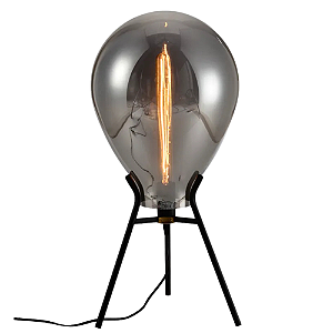 Abajur Caju 30cmx58cm 1xE27 Bulbo Max 40W Preto Cromado RZ003