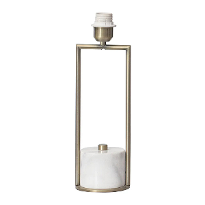 Base Para Abajur 12,5cmx39,6cm 1xE27 Bulbo Max 40W Bronze Branco WR001