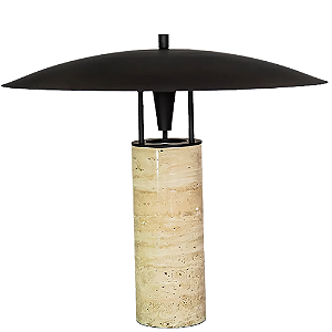 Abajur Pira 45cmx40cm 1xGU10 Mr16 Max 10W Bege Preto PIR1AB01BG045