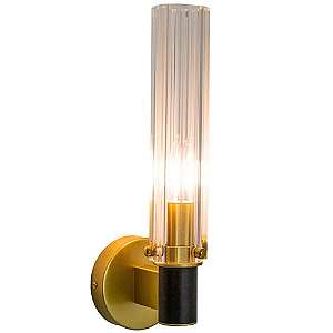 Arandela Lumo 12cmx10cmx33cm 1xE14 Vela Max 40W Dourado Transparente LUM1AR01DR012