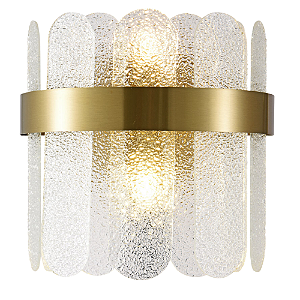 Arandela Nexia 26cmx15,5cmx25,5cm 2xG9 Halopin Max 5W Transparente Dourado NEX1AR01TR026