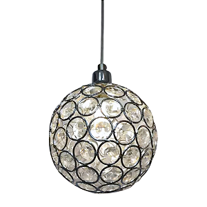 Pendente Cristais 12cm Cromado DCD05158