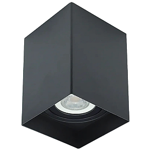 Spot Sobrepor Quad PAR20 E27 11x11X15cm Preto DL164B