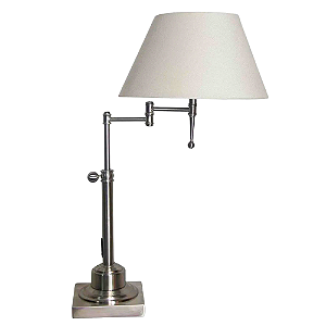 Abajur Nickel E27 33X42X65cm Niquel Bege LU001T