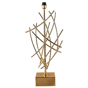 Base Para Abajur Veneto Dourado 13X23X55cm E27 MI002