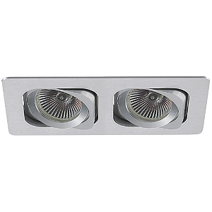 Spot Embutir Monet Duplo MR16 gu10 17,5X9,5X2,5cm Prata NS6002A