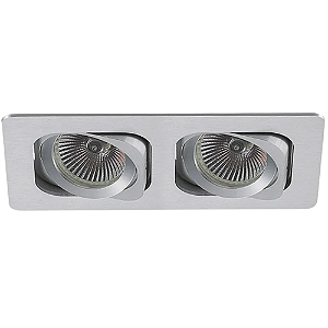 Spot Embutir Monet Duplo AR70 gu10 24X13X3cm Prata NS6702A