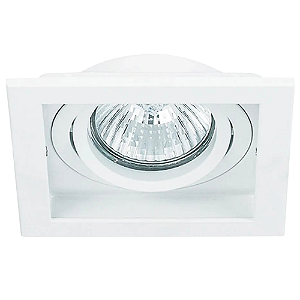 Spot Embutir Conecta Quadrado AR111 Gu10 18X18X6,5cm Branco NS7111B