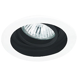 Spot Embutir Conecta Redondo PAR30 E27 18X6cm Branco e Preto NS7300P