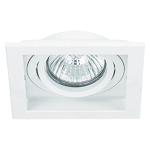 Spot Embutir Conecta Quadrado Mr11 Gu10 9X9X3,5cm Branco NS7351B