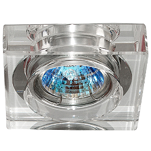 Spot Embutir Shine MR11 GU5,3 7X7X1,5cm Cromado Transparente YD756A